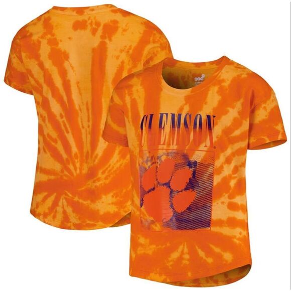 Gen2 Other - Clemson Tigers Youth Girls in The Band Orange Tie Dye Shirt Size Medium 10/12